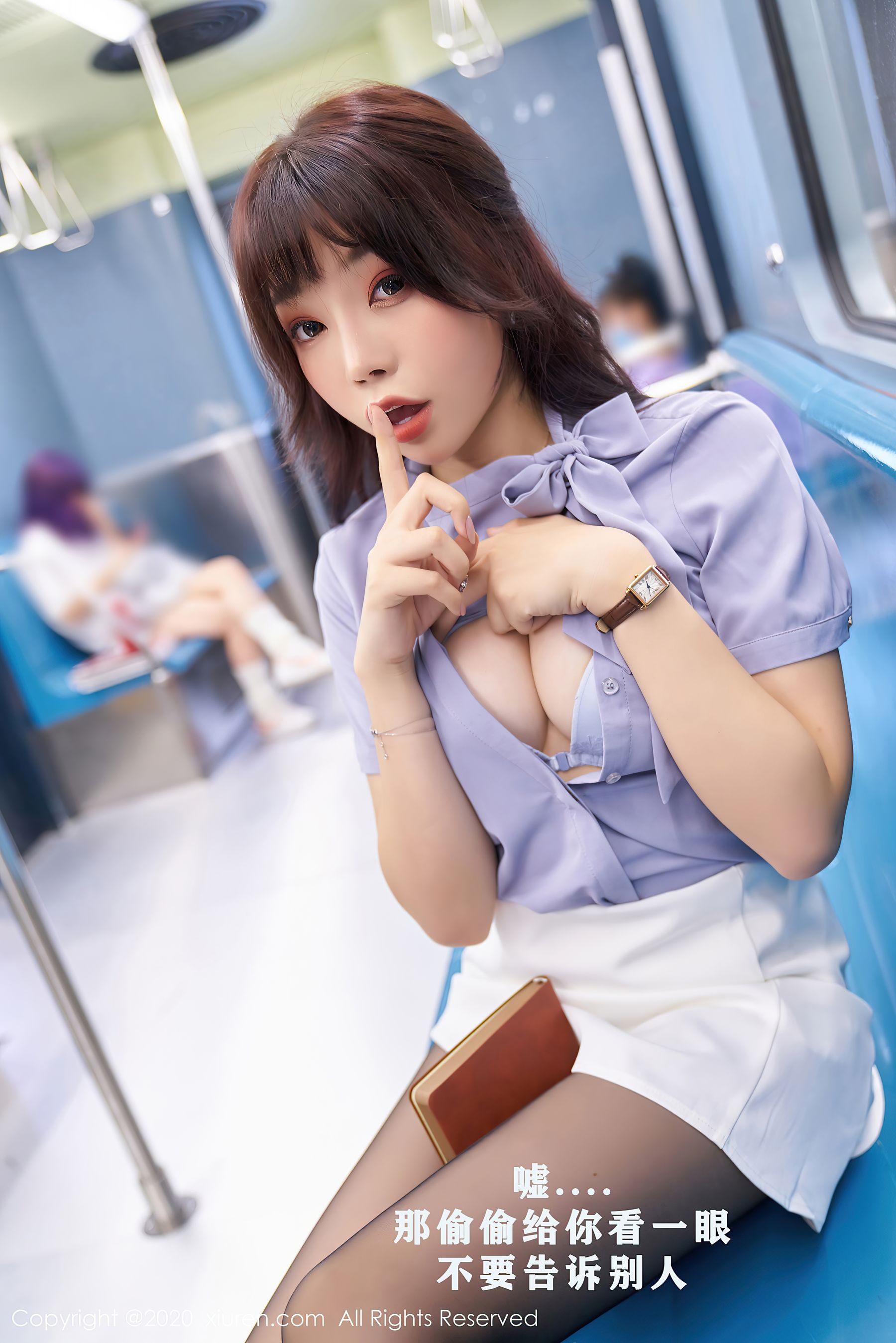 [秀人XIUREN] No.2834 芝芝Booty - 真实的地铁场景剧情系列(3)
