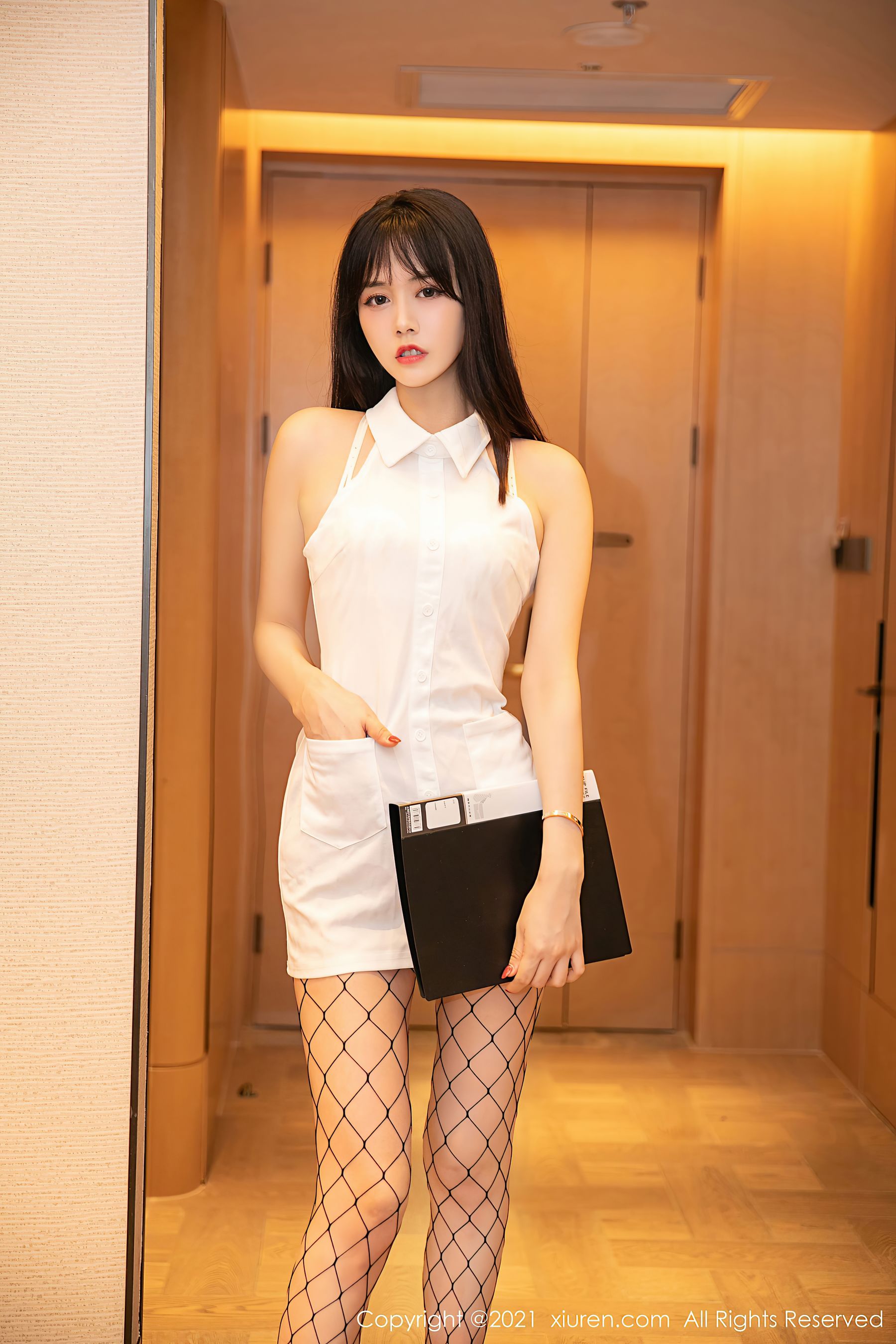 [秀人XiuRen] No.4007 柚子178 - 洁白多姿的衬衫(2)