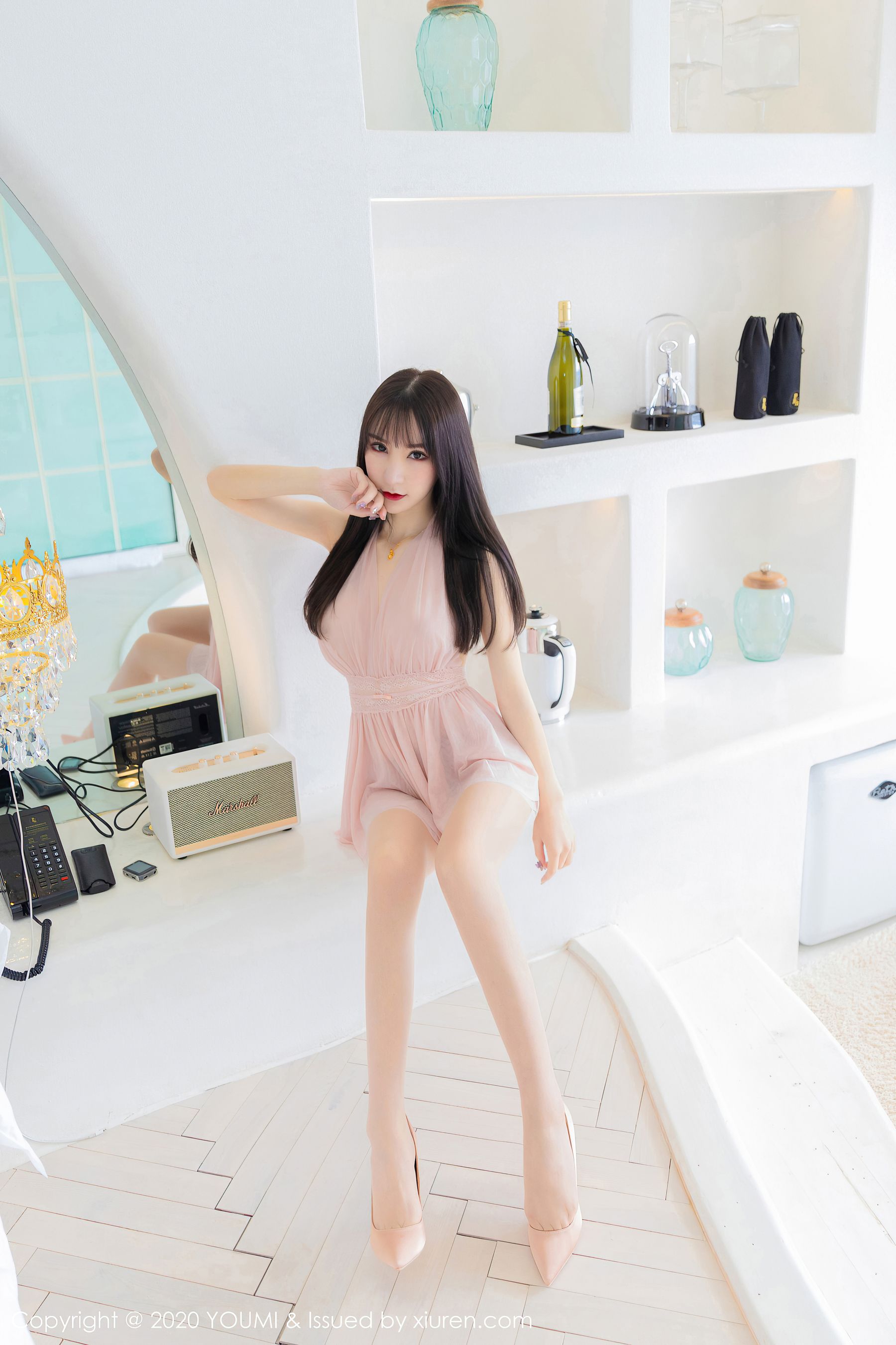 [尤蜜荟YouMi] Vol.488 周于希Sandy - 身穿粉红色的轻纱吊裙(2)