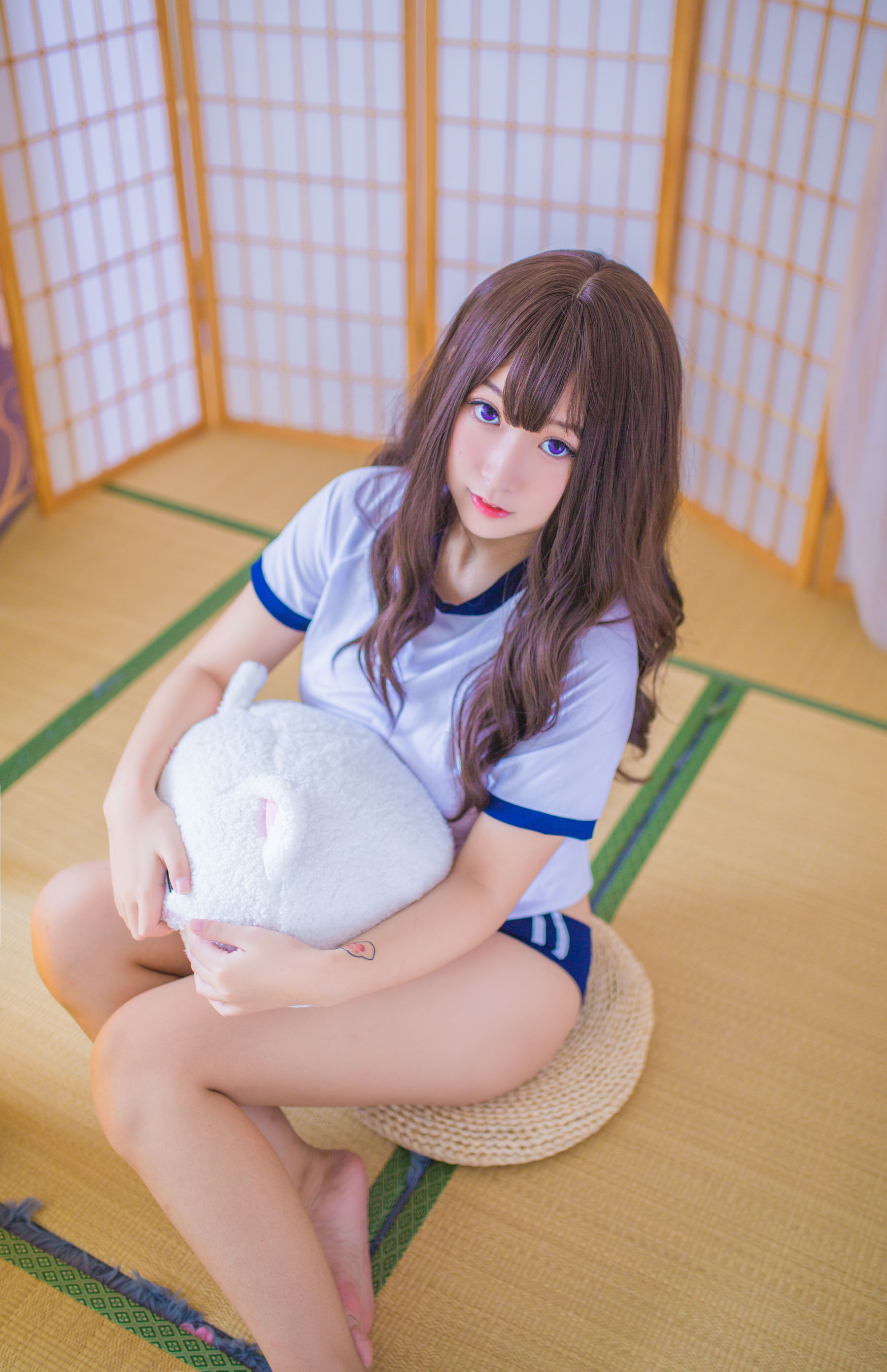 [COS福利] 巨乳猫九酱Sakura 《体操服》 写真集(4)